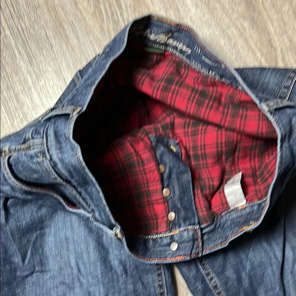 Eddie Bauer Flannel Lined Women's Relaxed Fit Straight Leg Jeans Size 10 - Picture 11 of 15